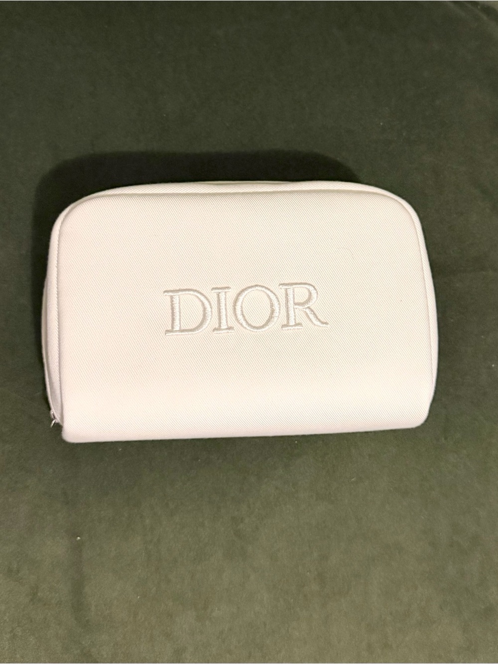 š¤Dior Off White Embossed Makeup Pouchš©¶